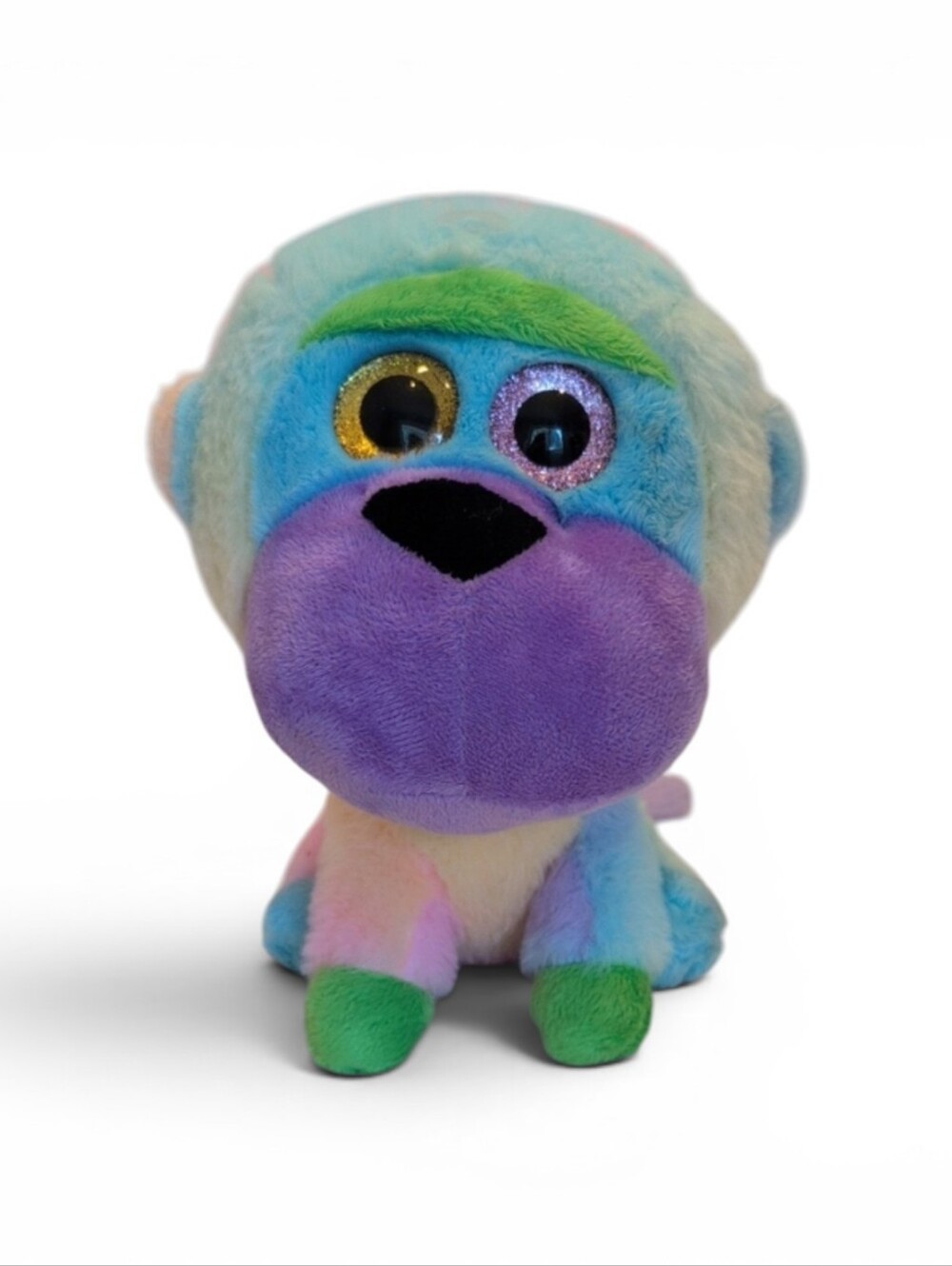 Playtive Pastel Rainbow Plush Monkey Stuffed Animal Toy